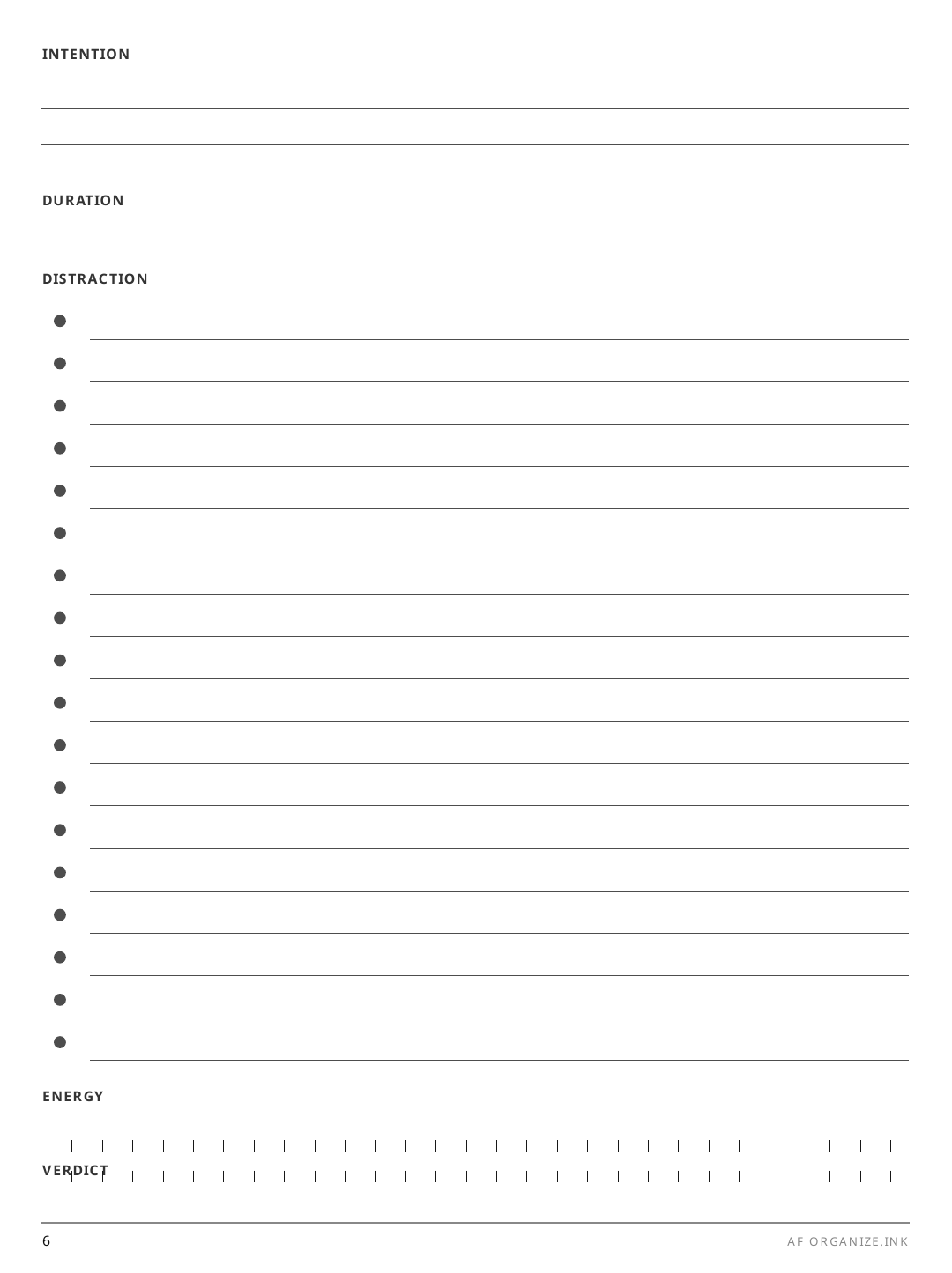 Focus Session rendered page