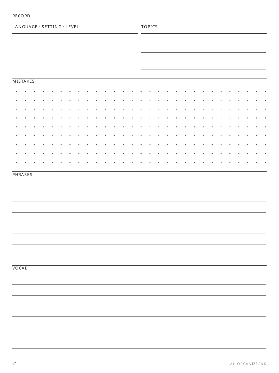 Conversation Record rendered page
