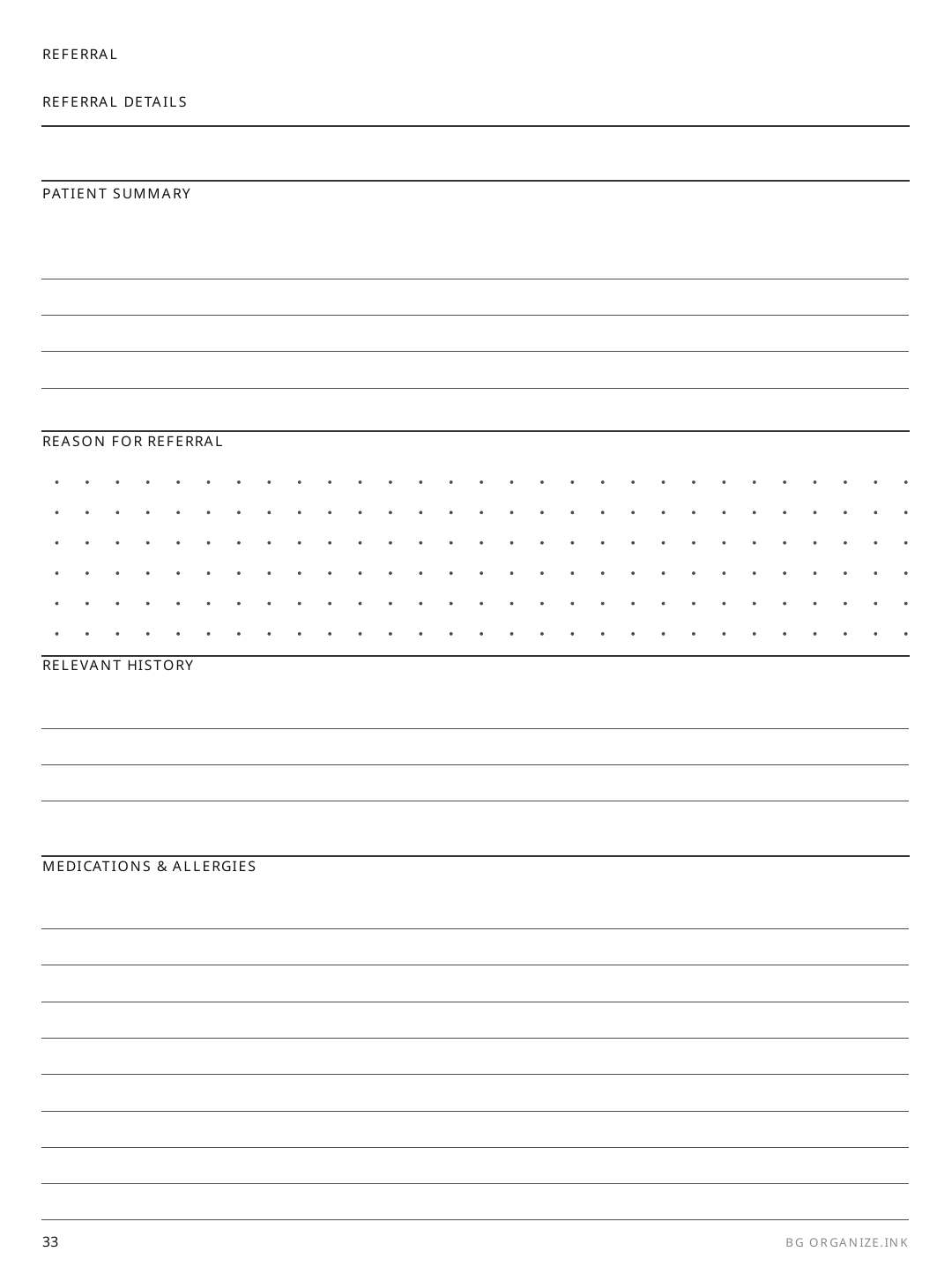 Referral Letter rendered page