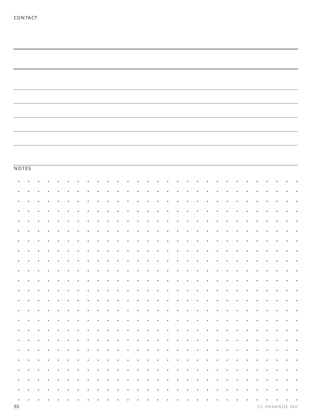 Content Calendar rendered page