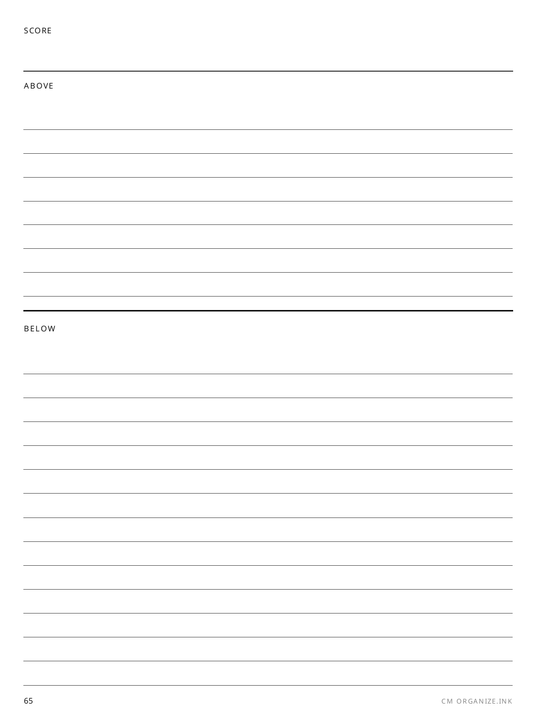 Bridge Score Sheet rendered page