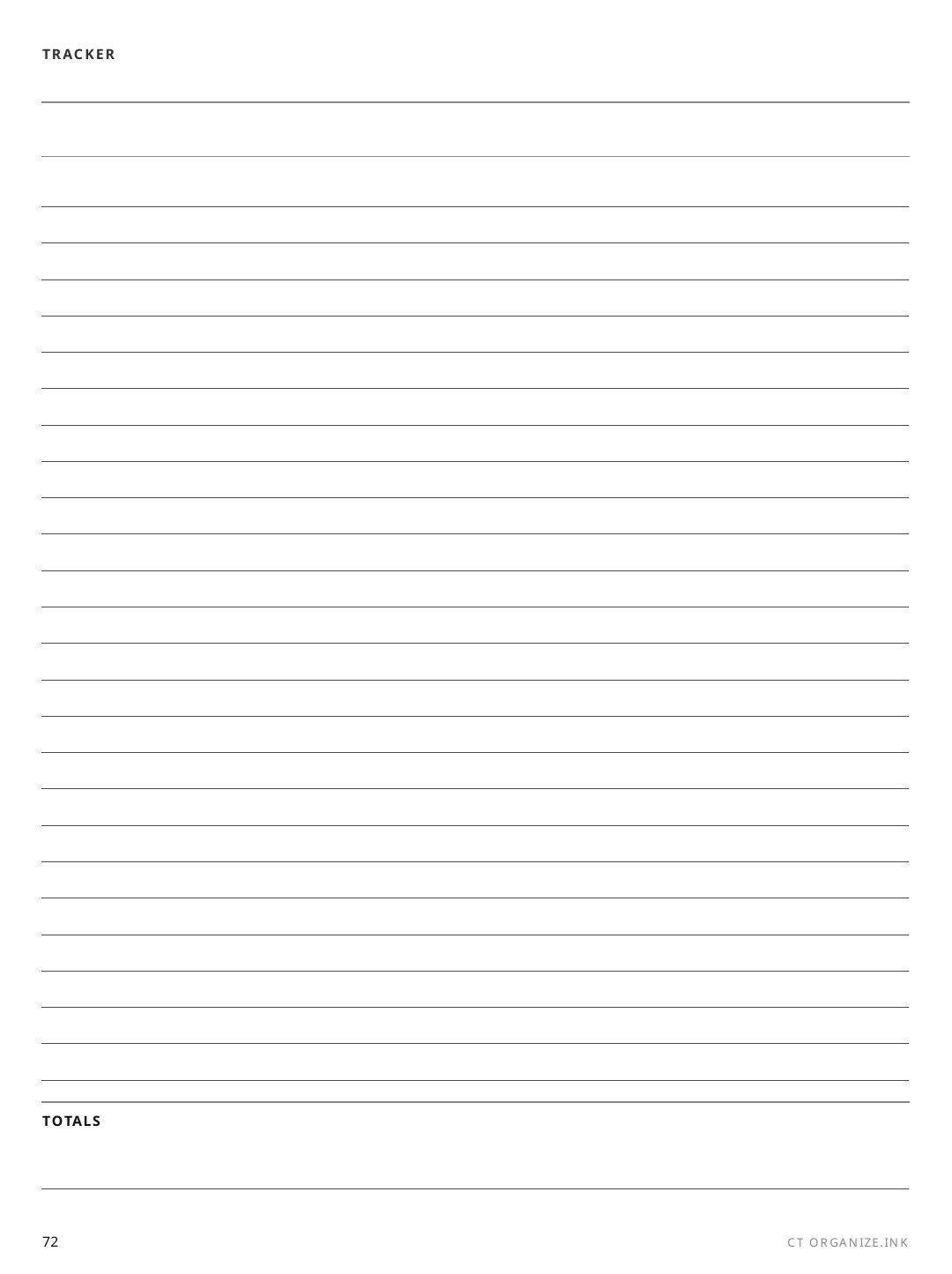 Course Tracker rendered page