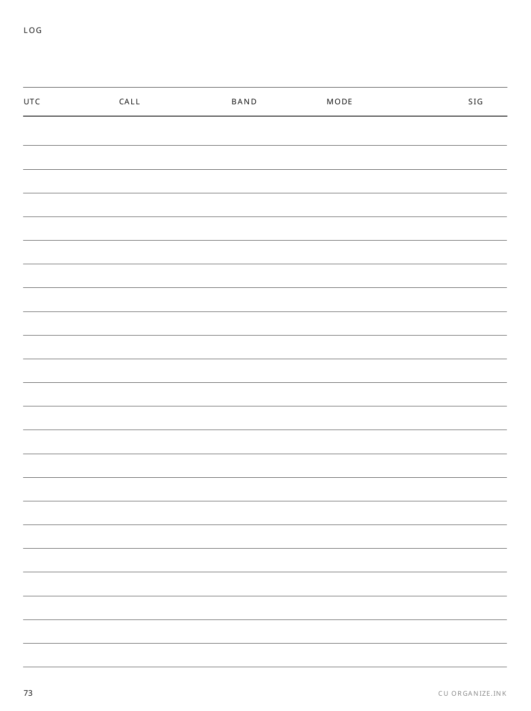 POTA/SOTA Log rendered page