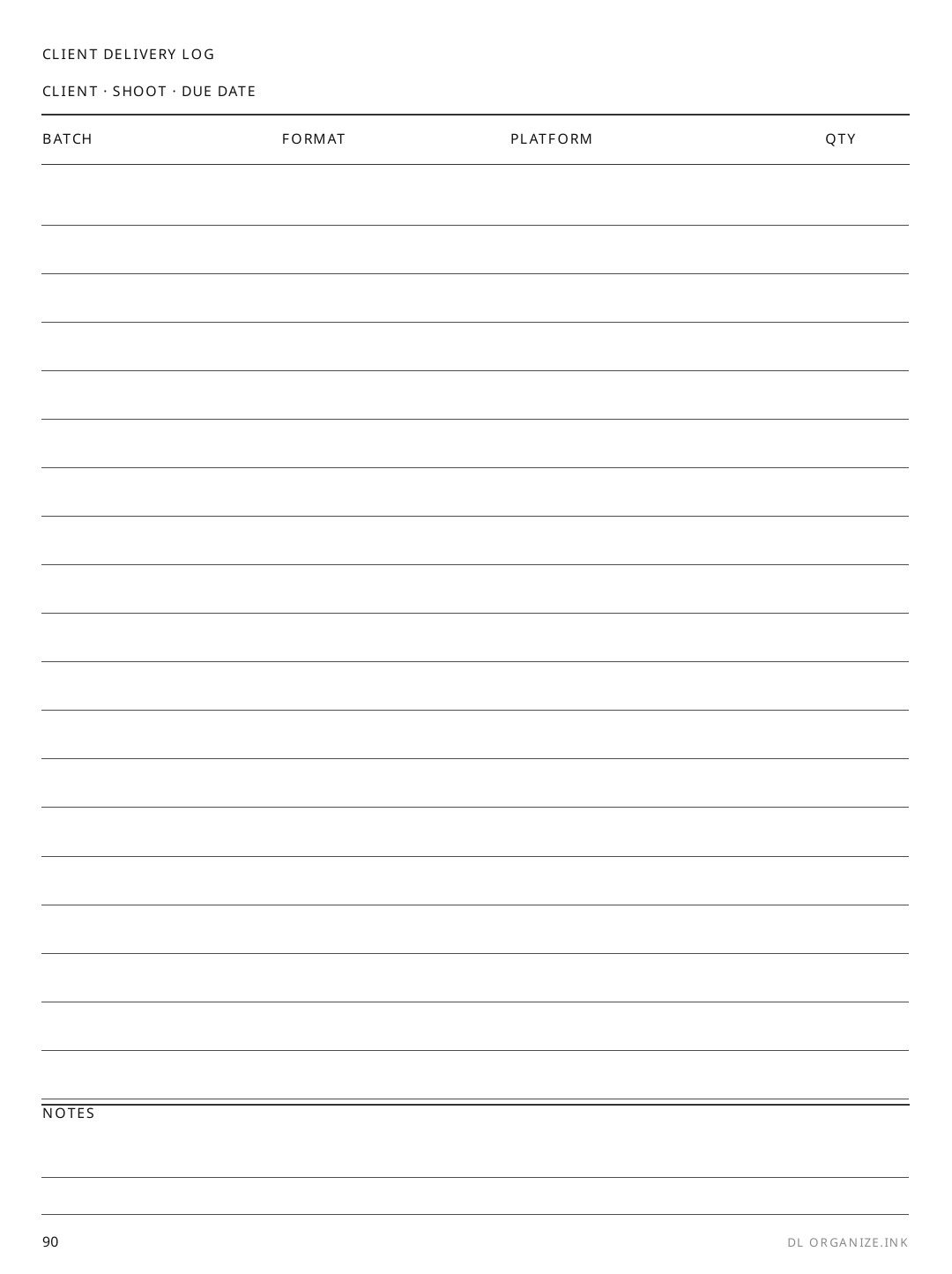 Decision Log rendered page