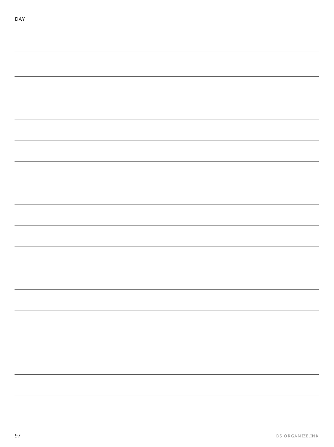 Daily Schedule rendered page