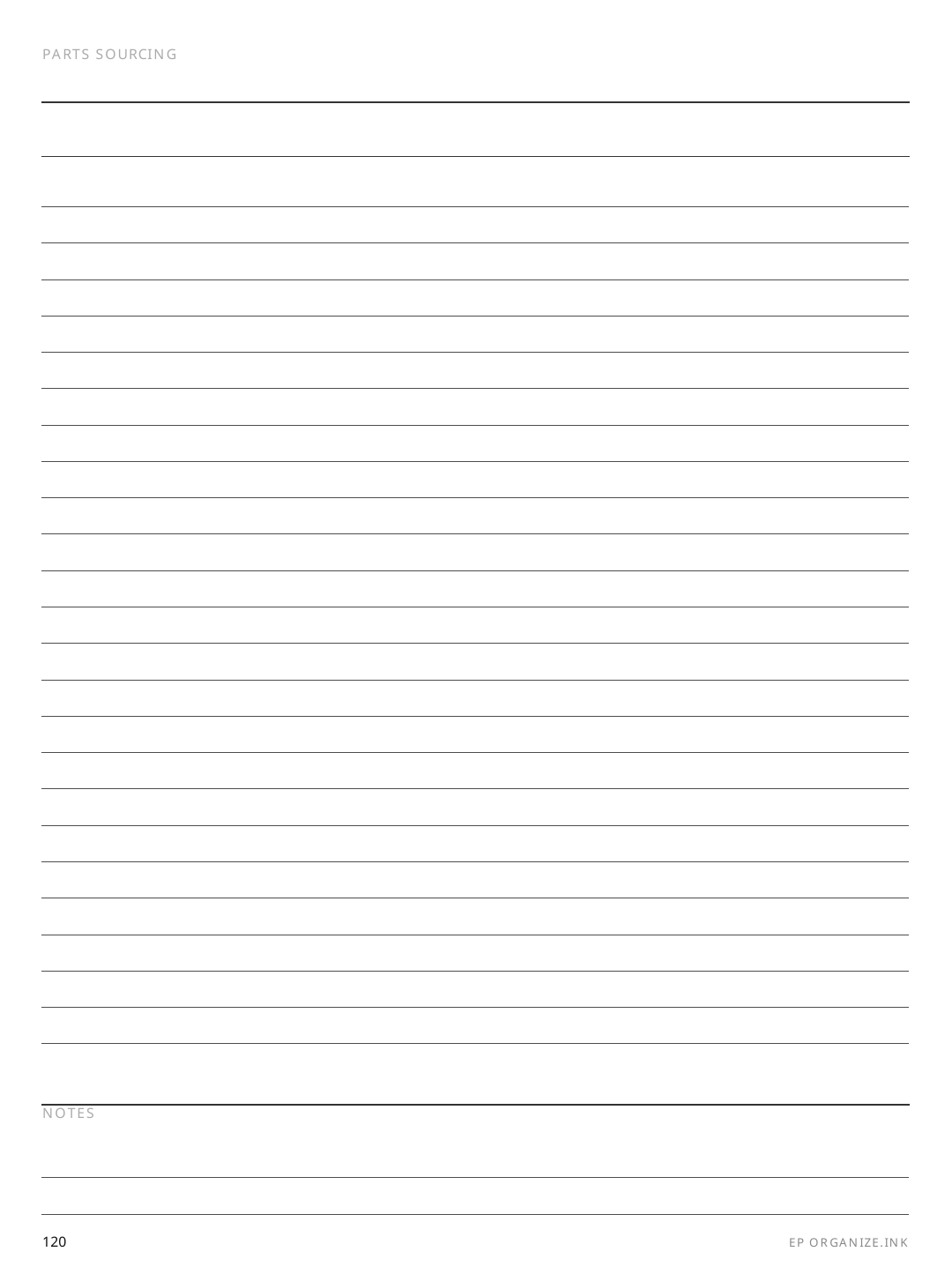 Parts Sourcing rendered page