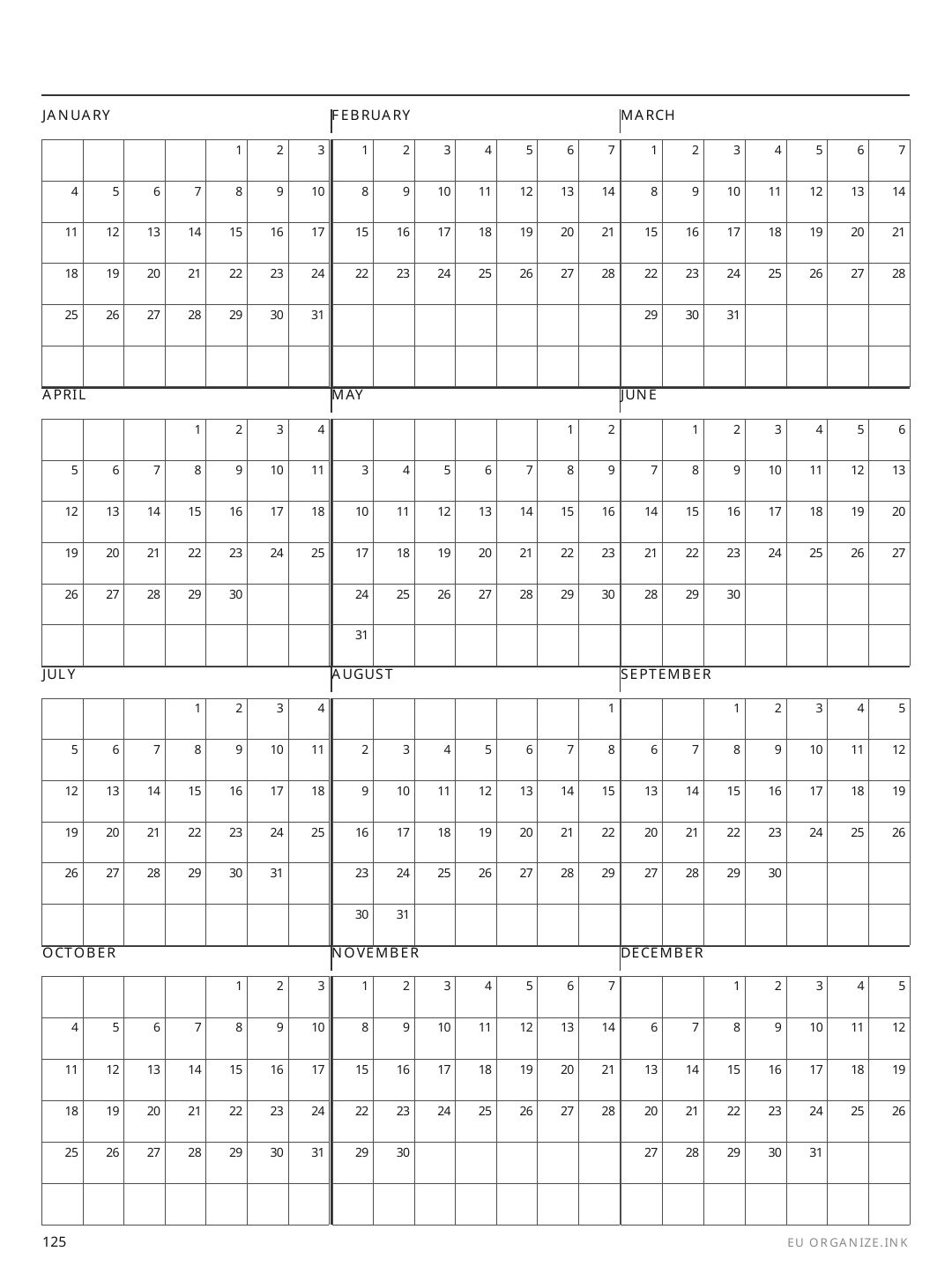 Dated Year Single Sheet rendered page