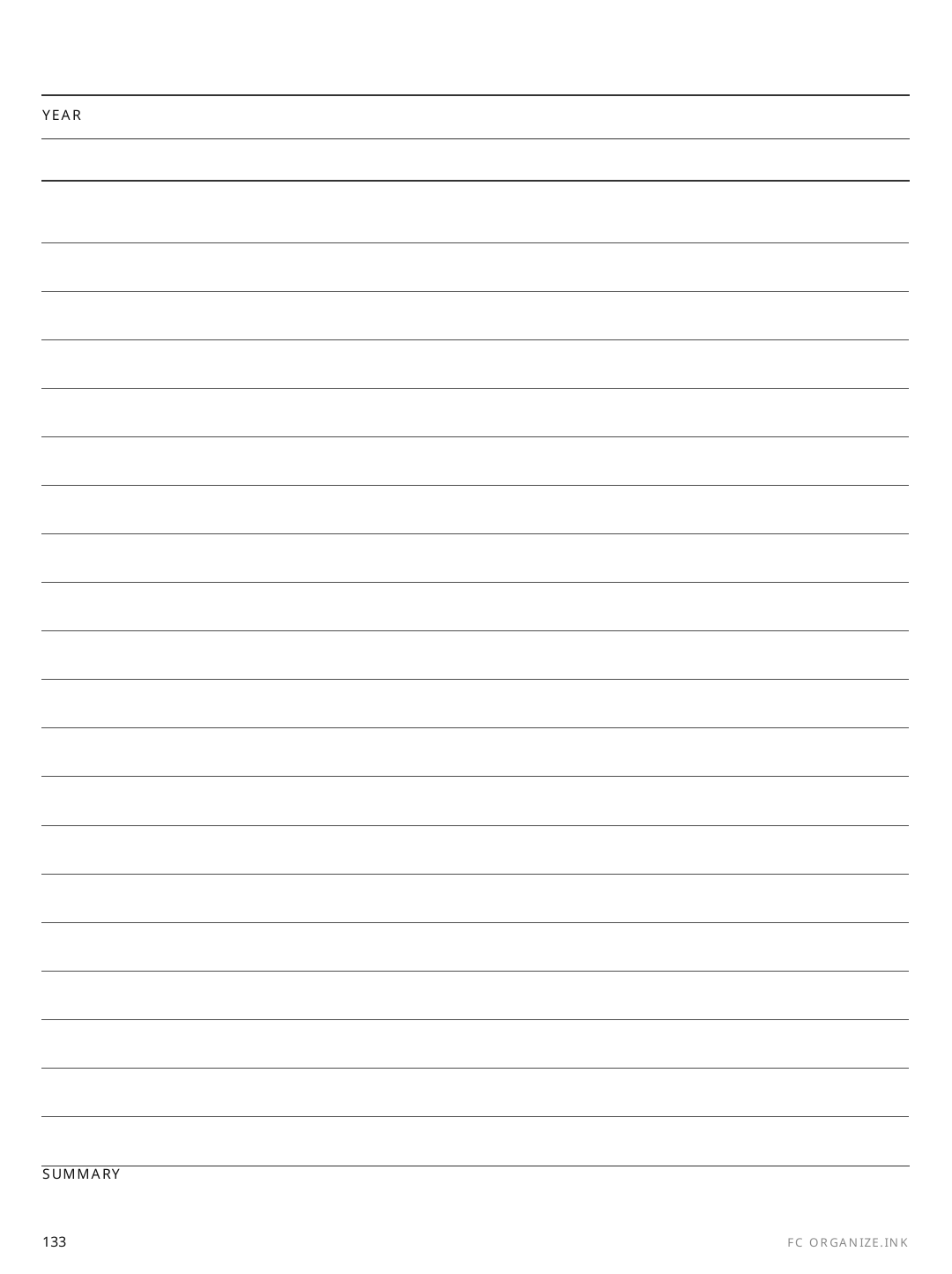 Harvest Log rendered page