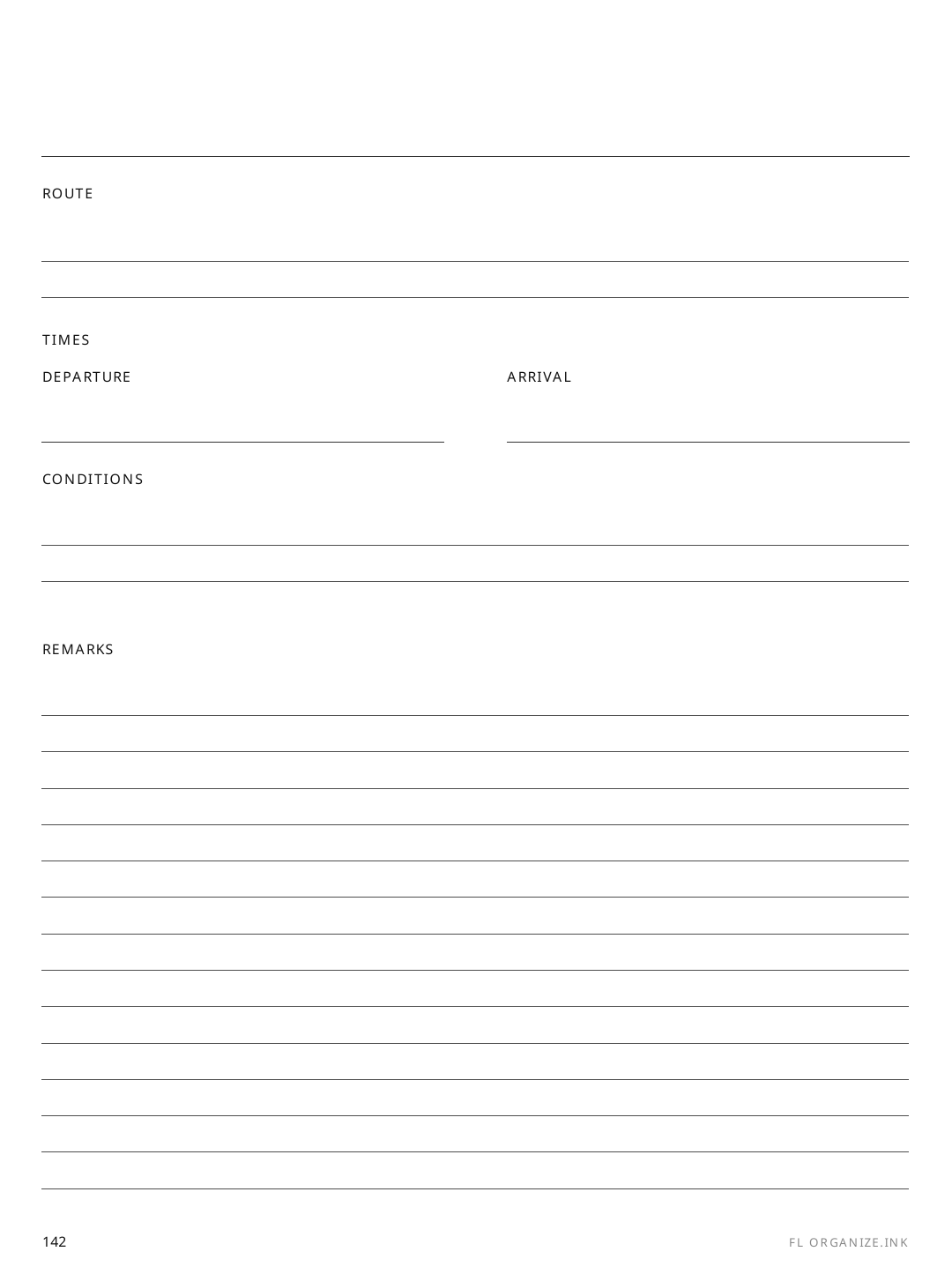 Flight Log Entry rendered page
