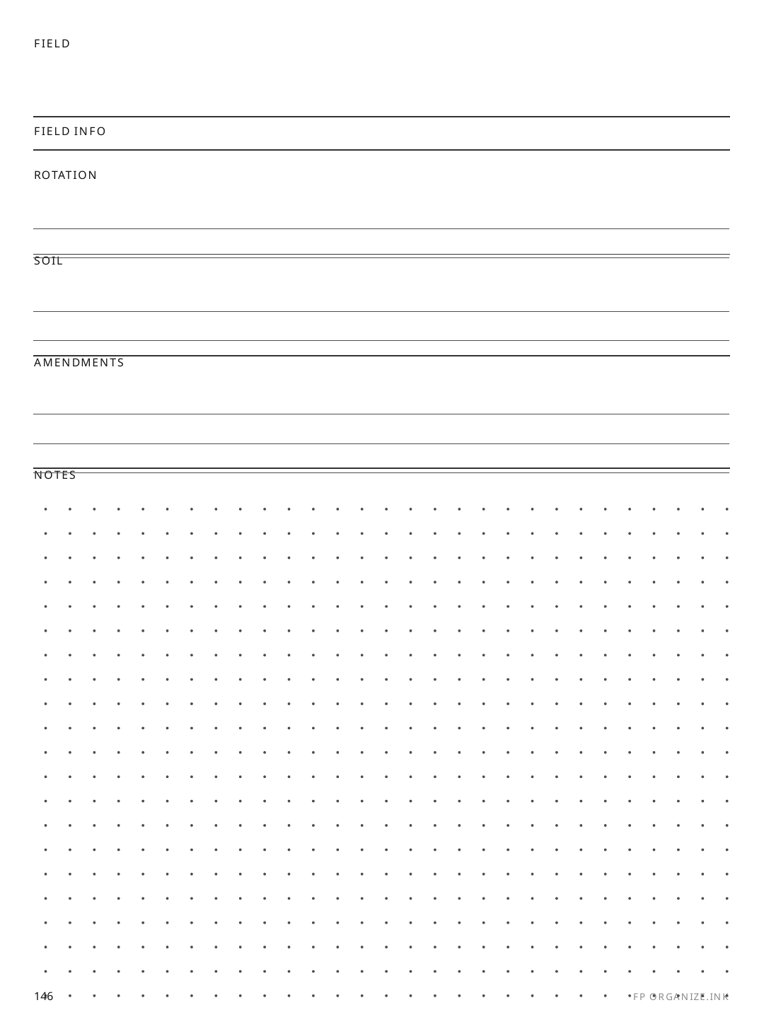 Field Profile rendered page