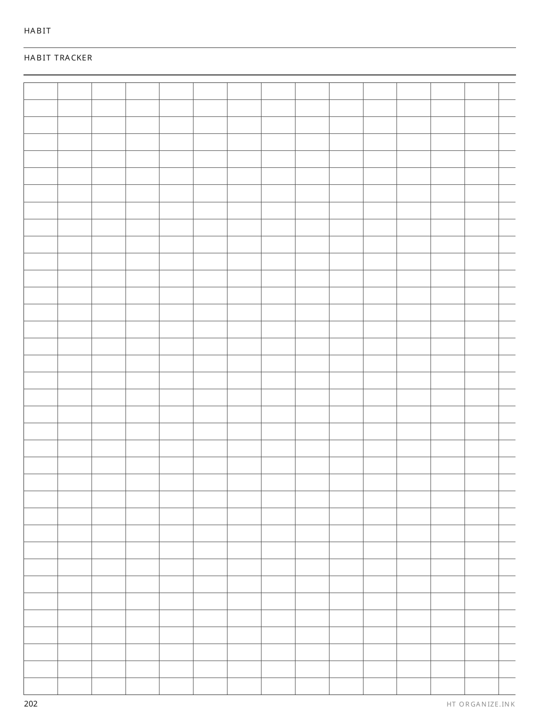 Habit Tracker rendered page