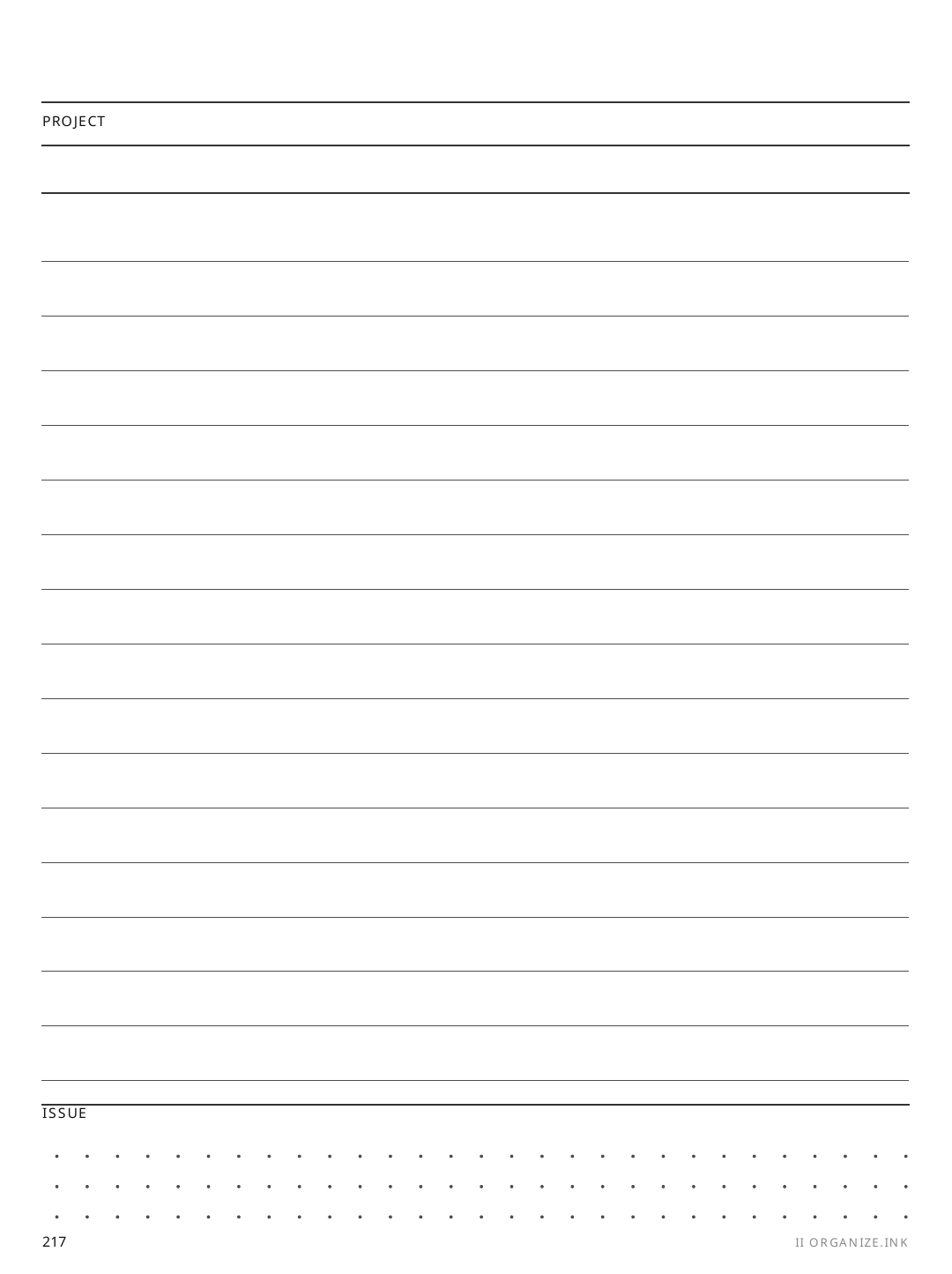 Renovation Project Log rendered page