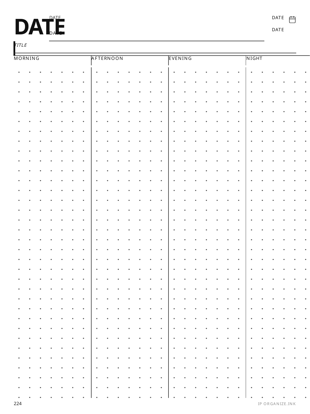 Daily Time Blocked rendered page