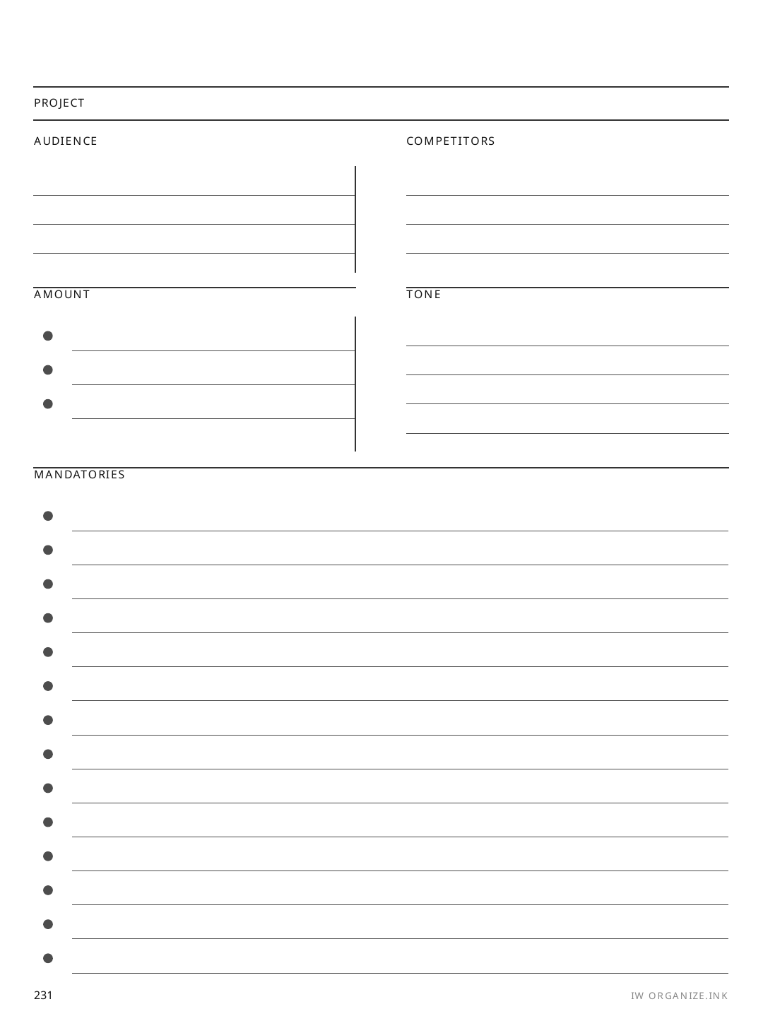 Brand Brief rendered page