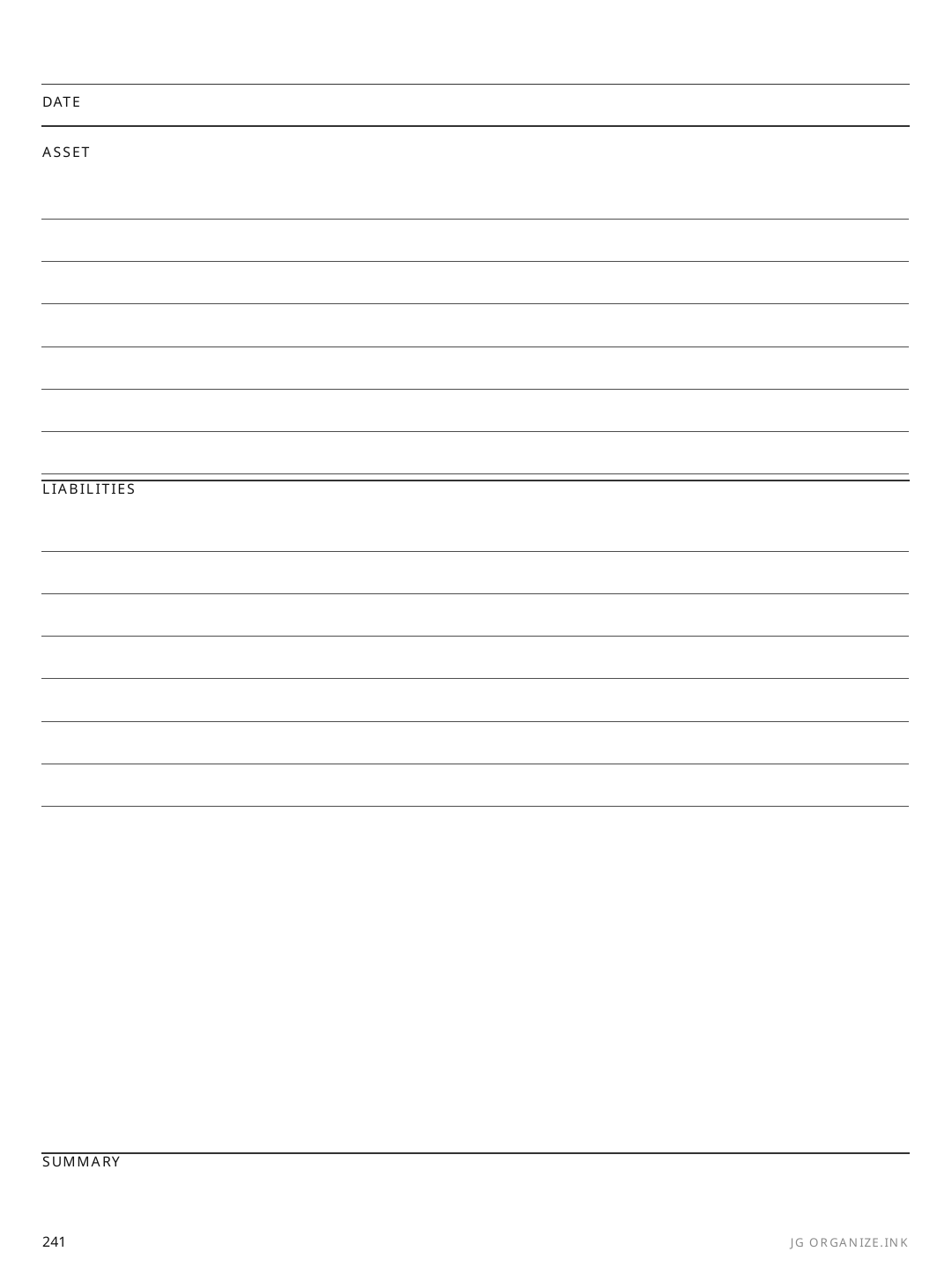 Net Worth Snapshot rendered page