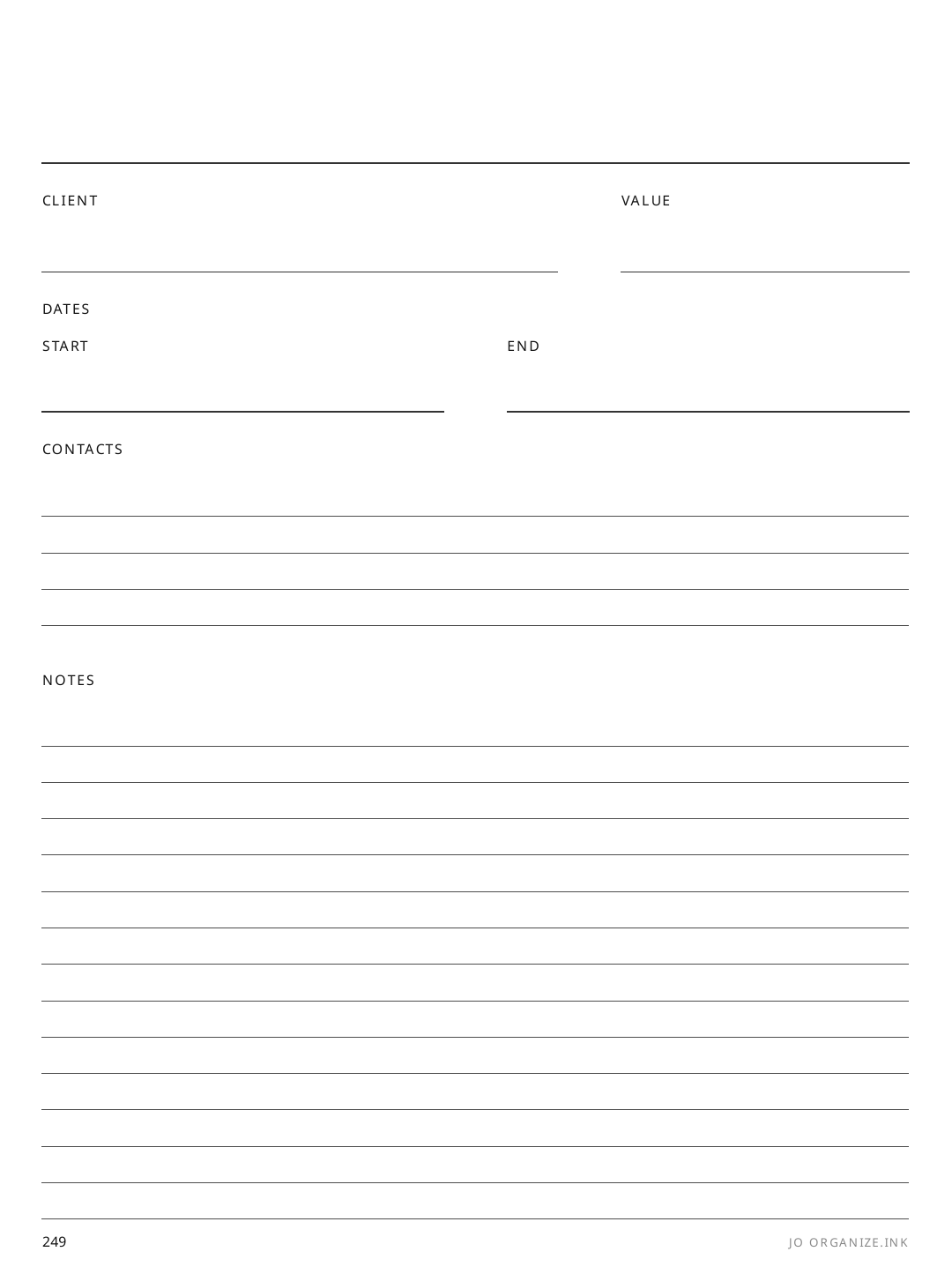 Job Overview rendered page