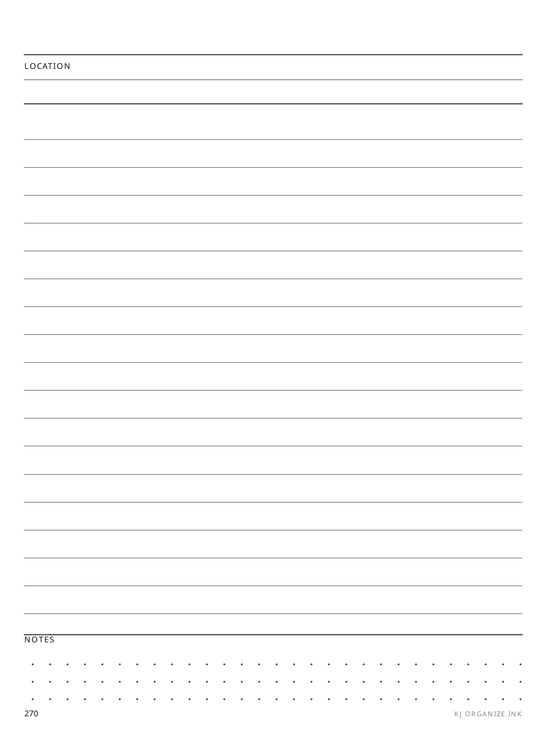 Storage Unit Inventory rendered page