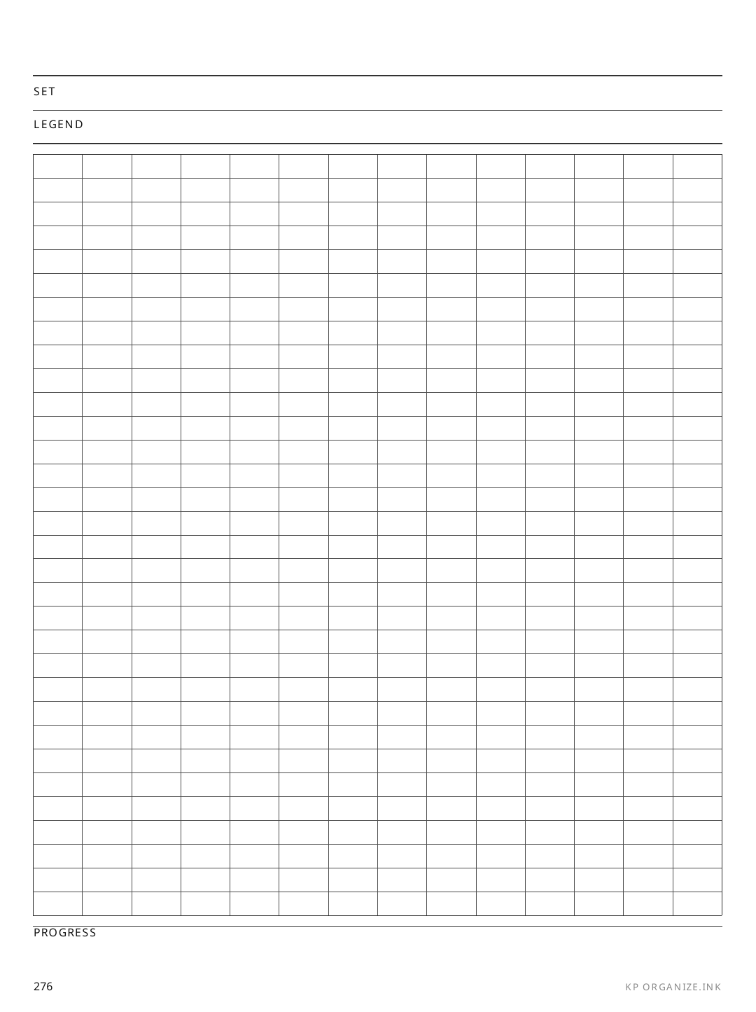 Set Completion Tracker rendered page