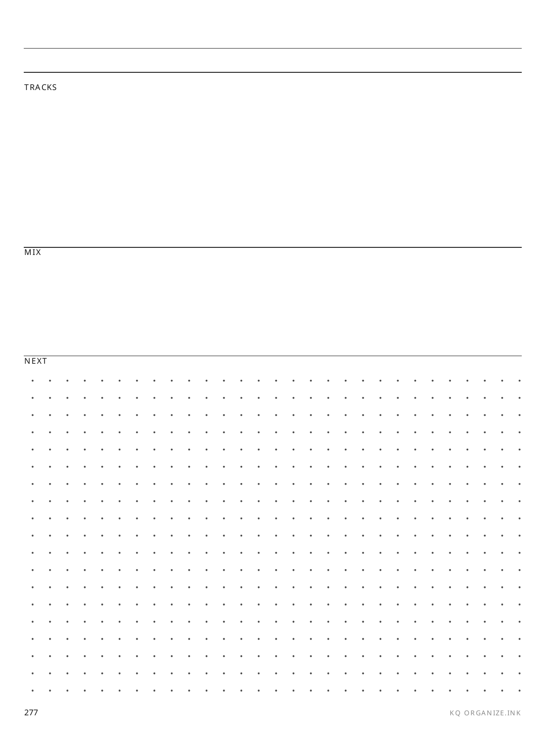 Recording Session Log rendered page