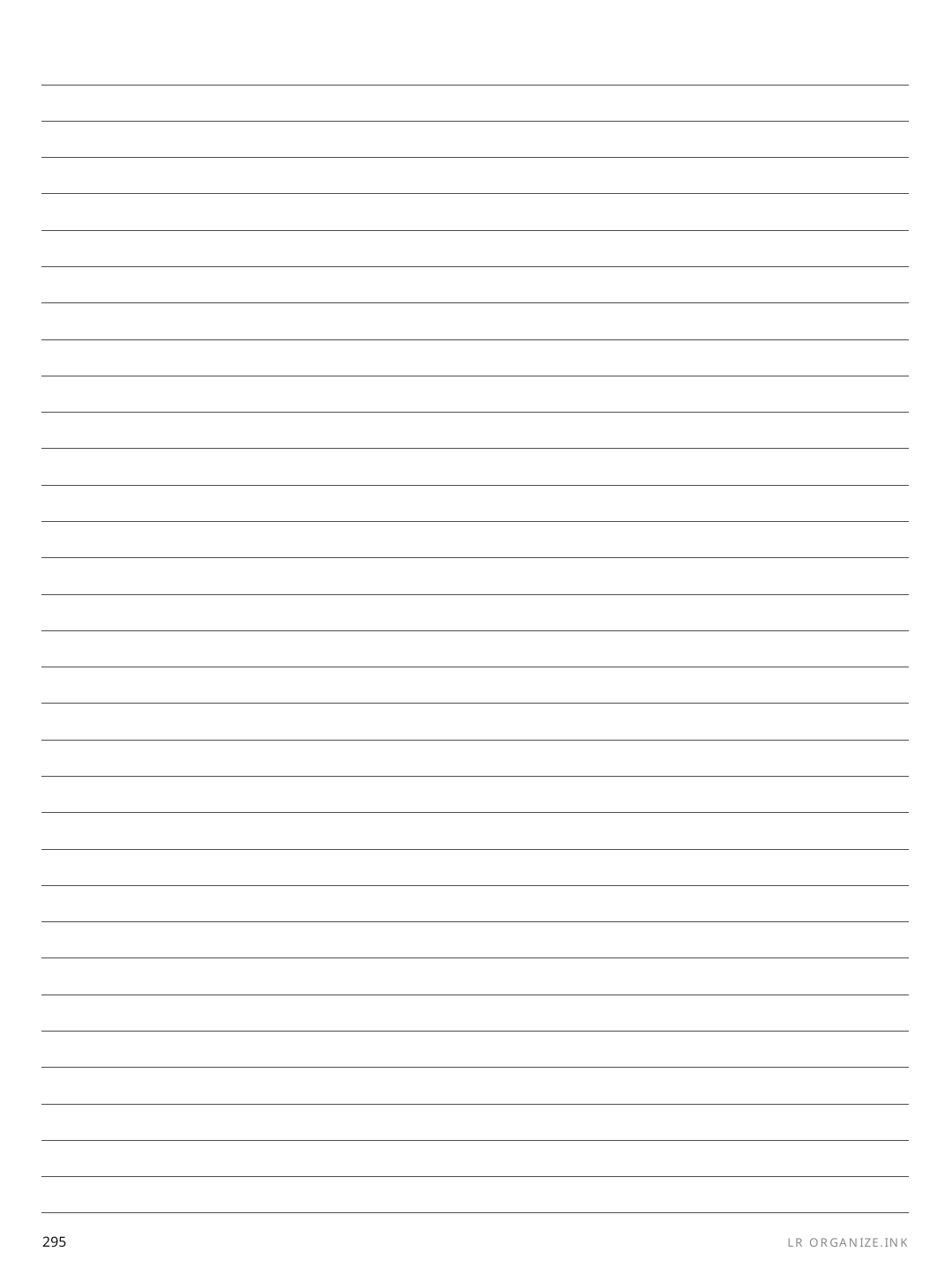 Lined Ruled rendered page