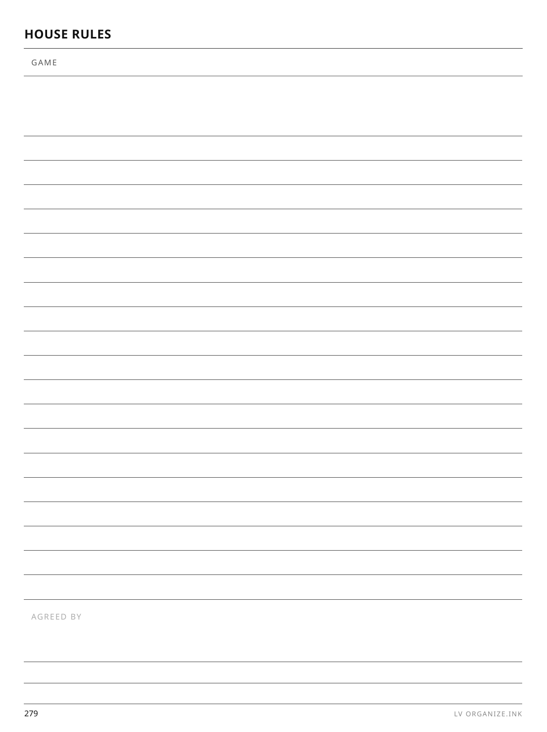 House Rules rendered page