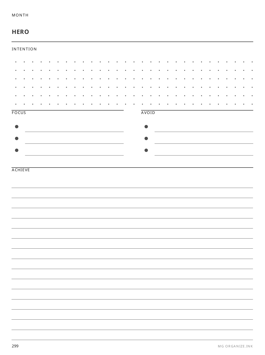 Month Grid rendered page