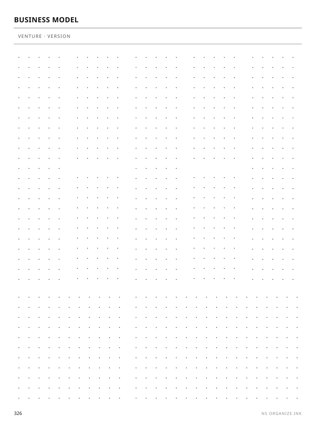 Business Model Canvas rendered page