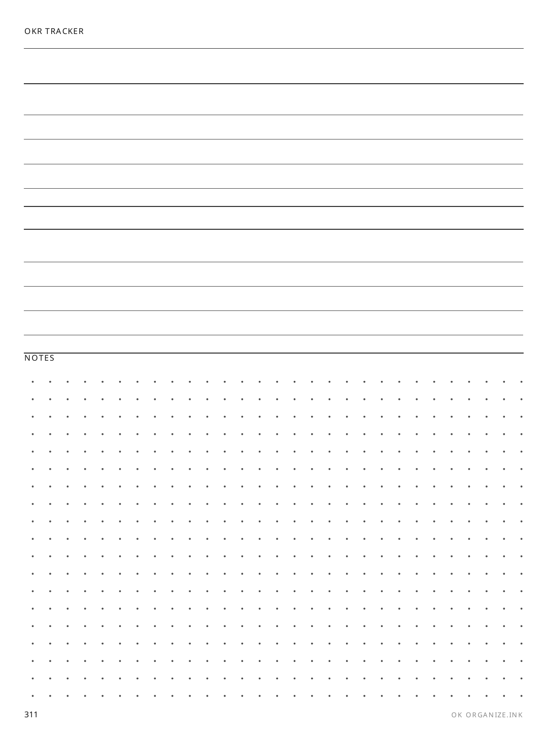 OKR Tracker rendered page