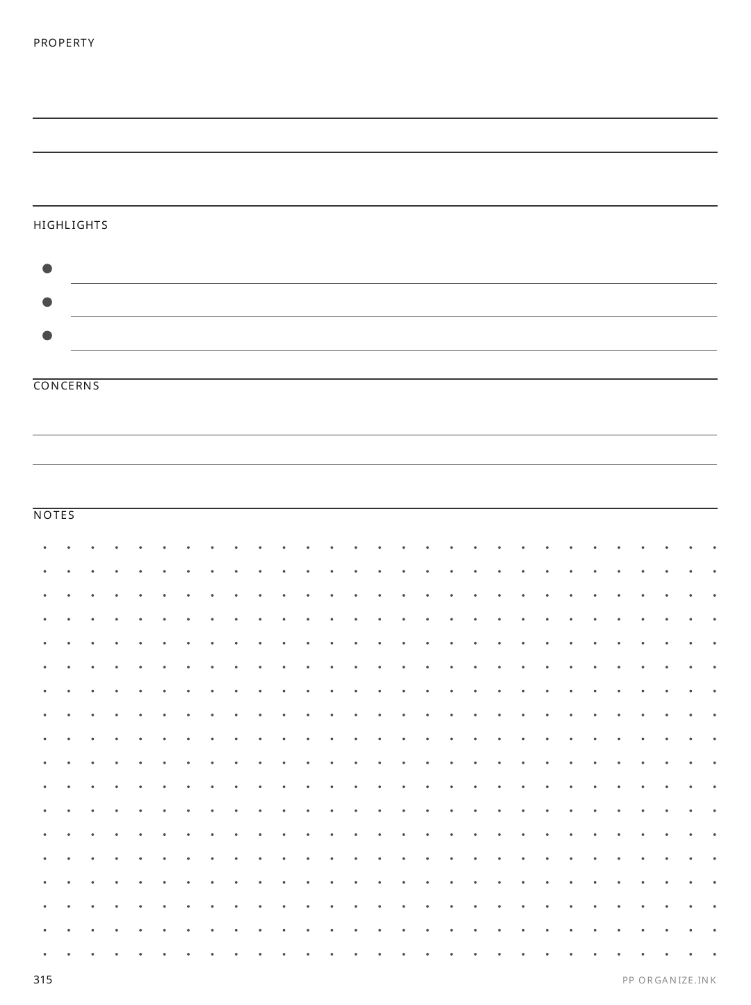 Property Profile rendered page