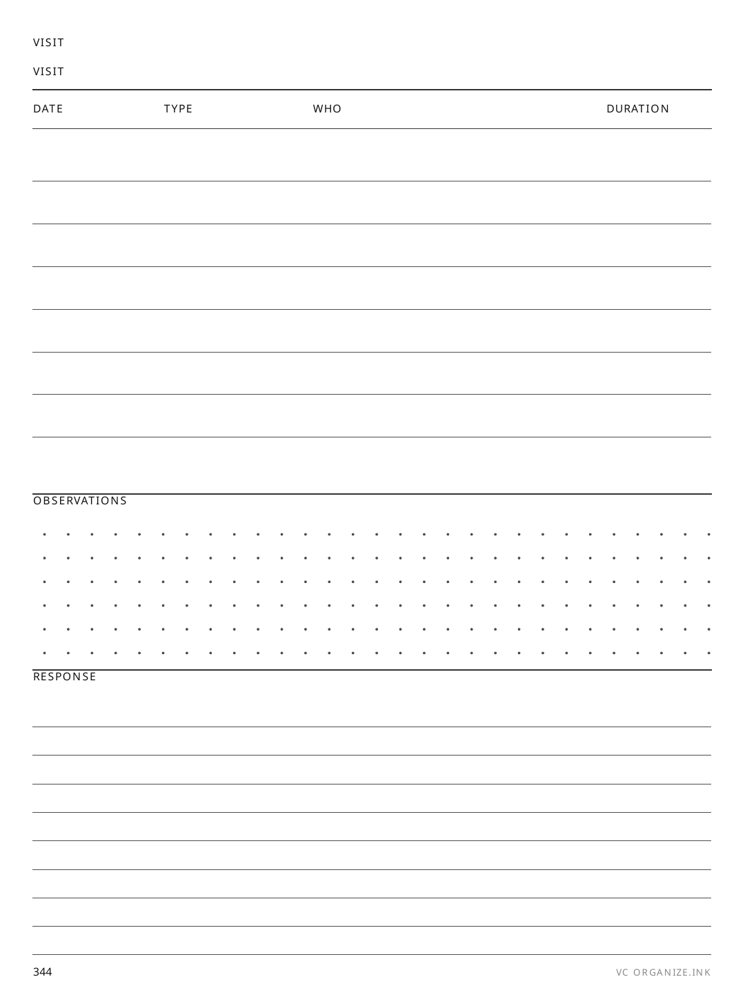 Vocabulary rendered page