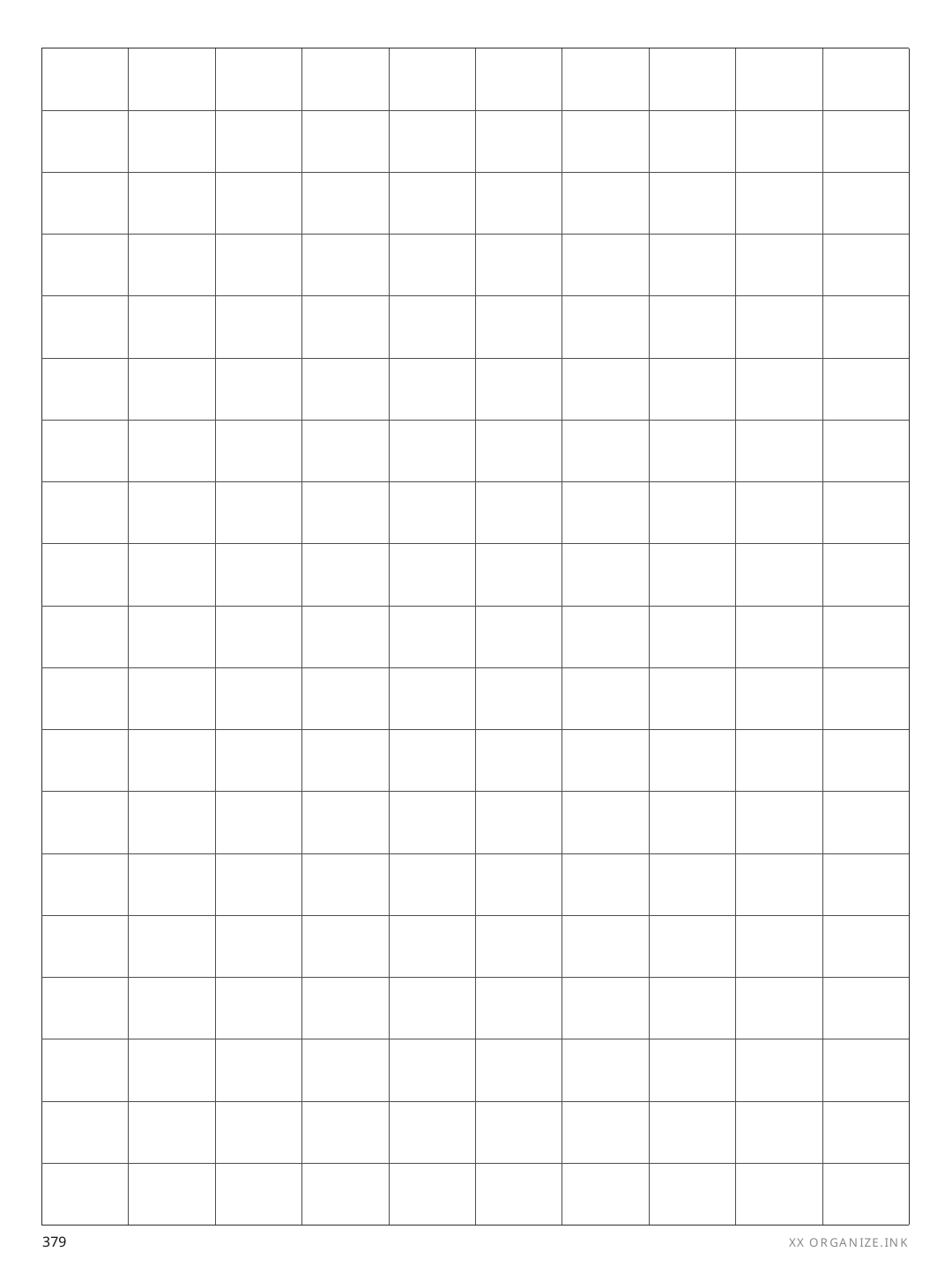 Large Rect Grid rendered page