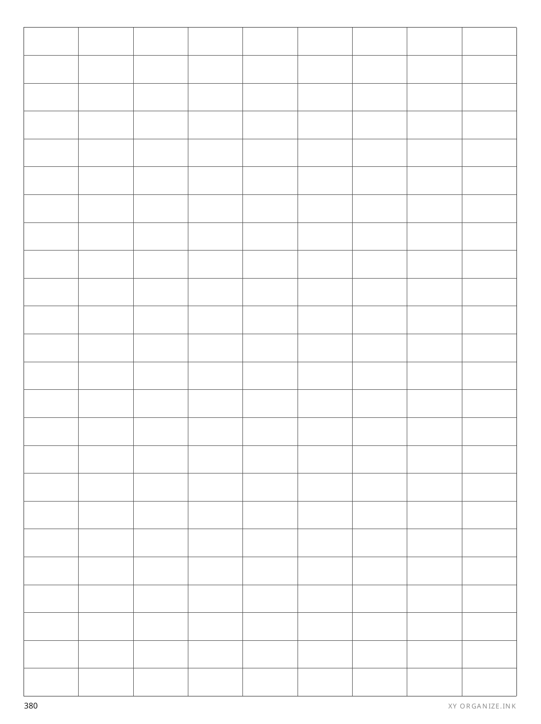 Banded Grid rendered page