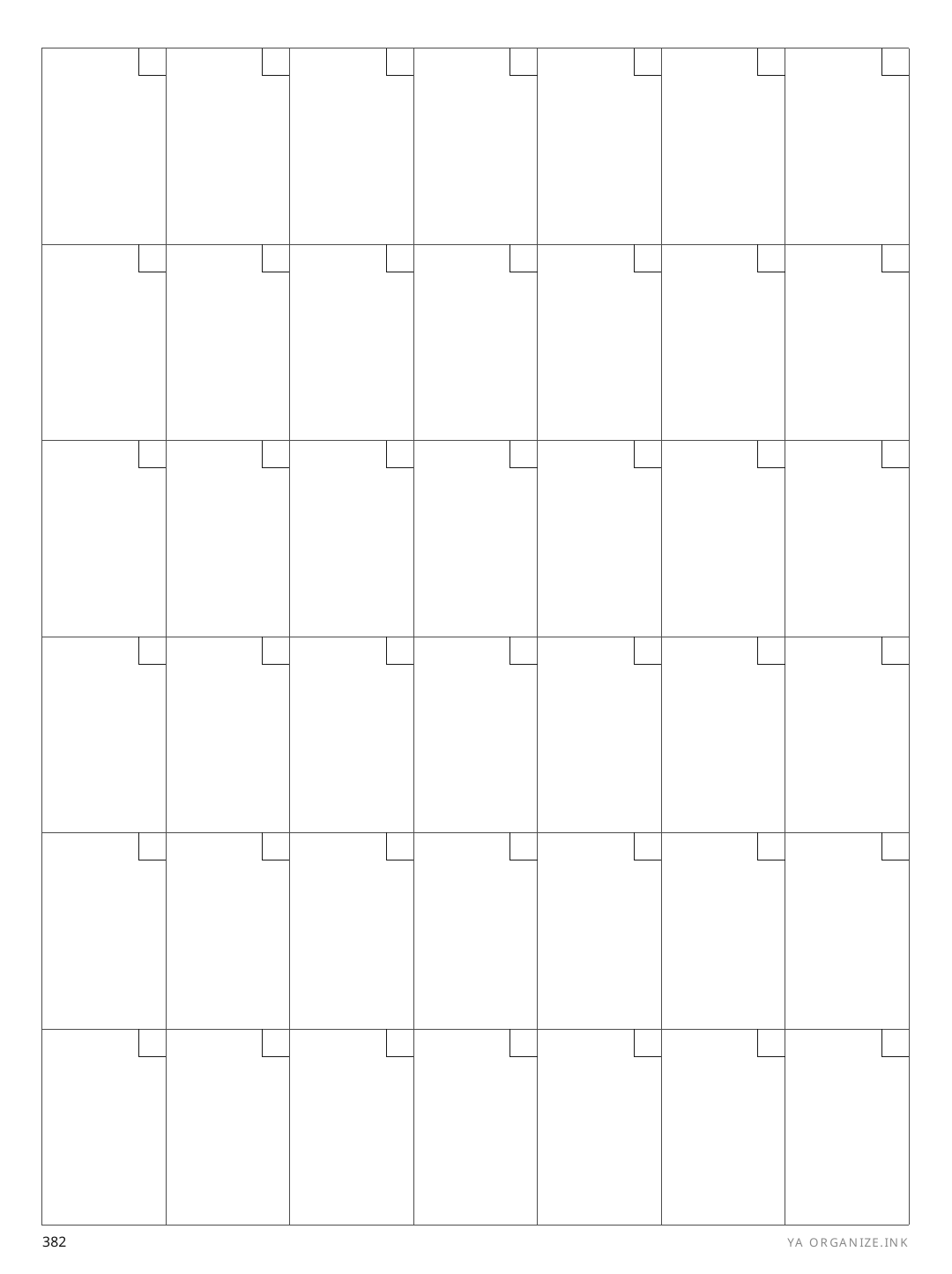 Calendar Box Grid rendered page