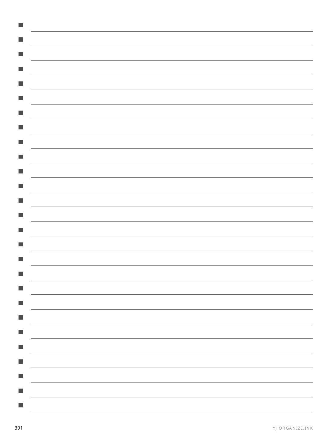 Square Marker Rows rendered page