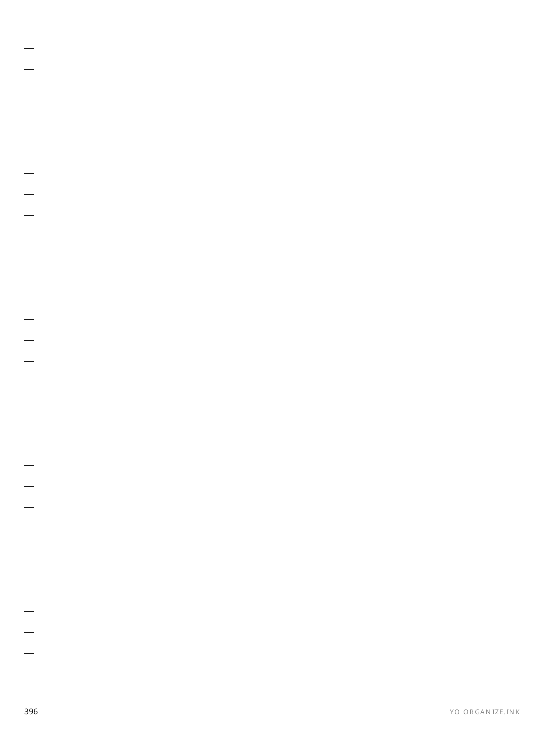 Left Margin Ticks rendered page
