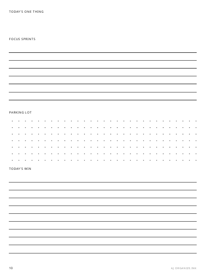 ADHD Daily Page preview