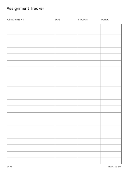 Assignment Tracker preview