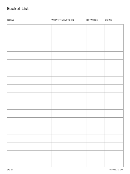 Bucket List preview