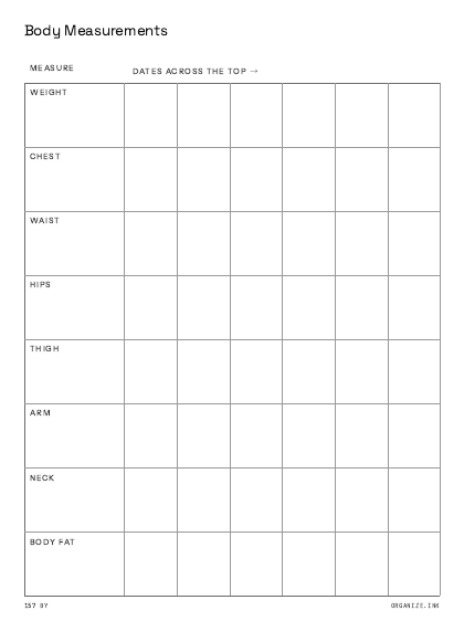 Body Measurements preview