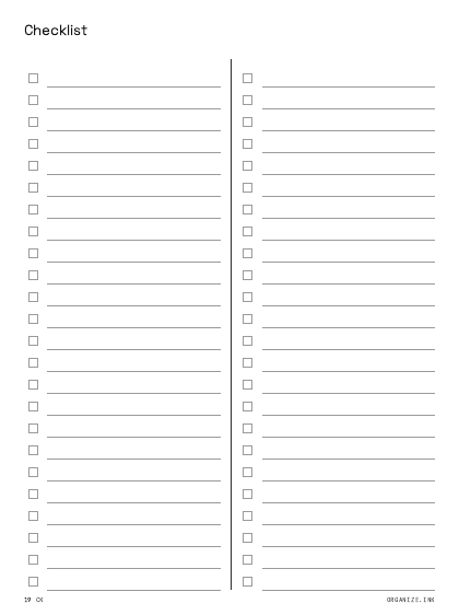 Checklist preview