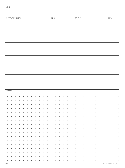 Music Practice Log preview