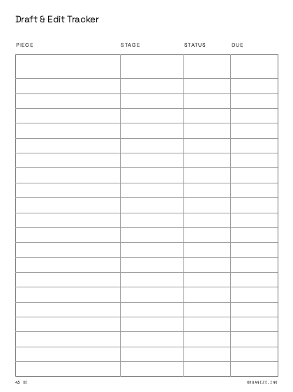 Draft & Edit Tracker preview