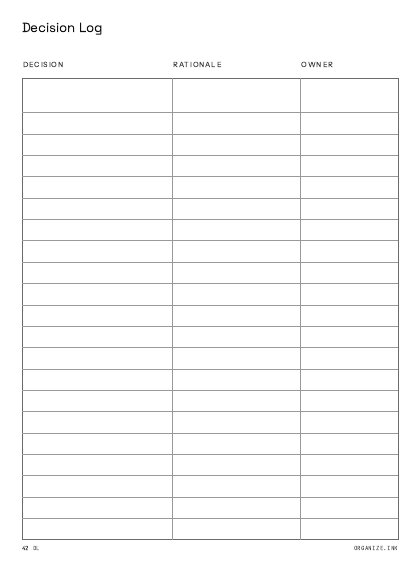 Decision Log preview