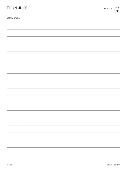 Daily Schedule preview