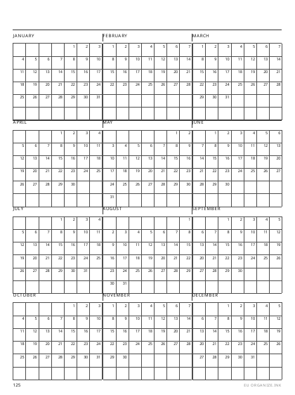 Dated Year Single Sheet preview