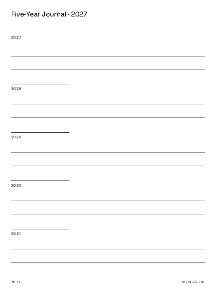 Five-Year Journal preview