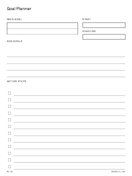Goal Planner preview