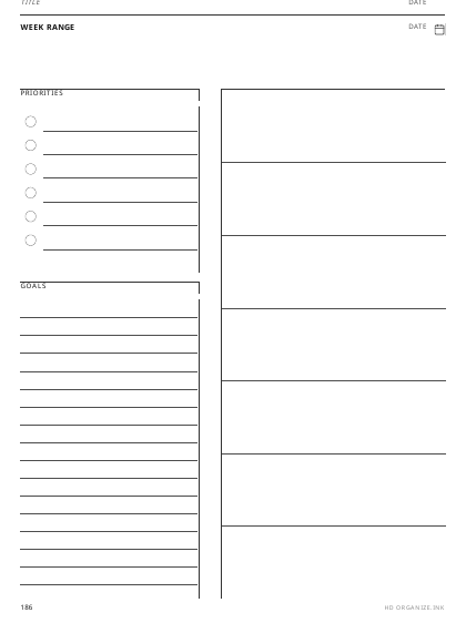 Moleskine Weekly Plan preview