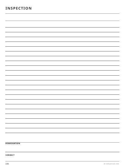 Inspection Record preview