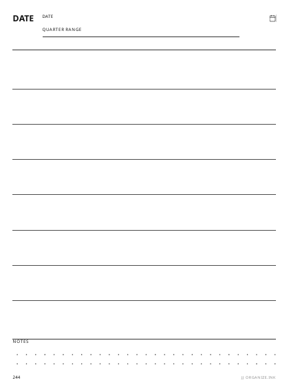 Quarterly OKR Grid preview